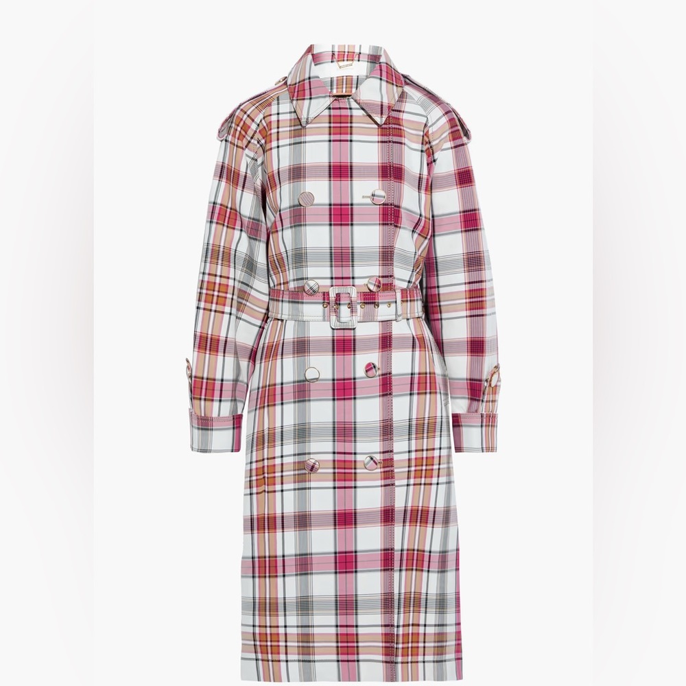 Zimmermann Checkered Garbadine Trench Coat – NWT – Statement Luxury